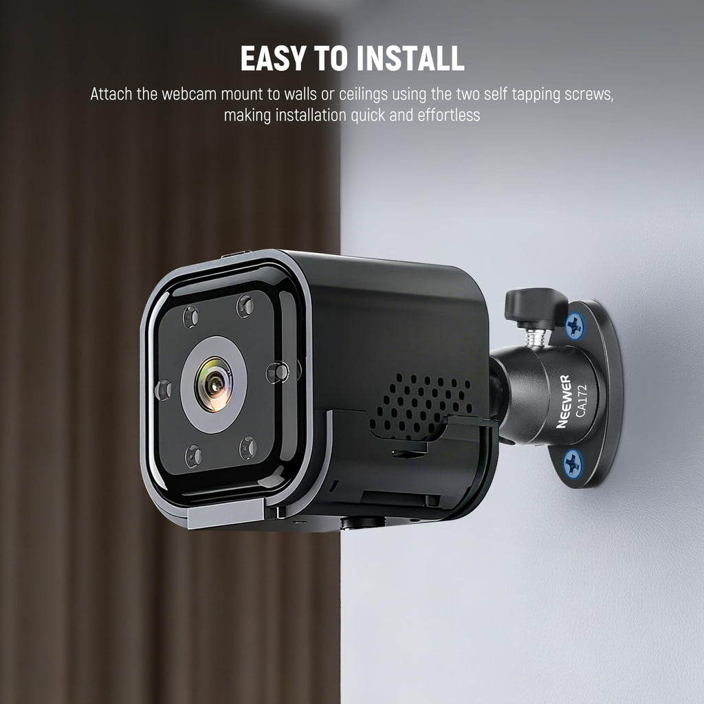 Webcam Wall Ceiling Mount Bracket, Aluminum Alloy Mini Ball Head V992