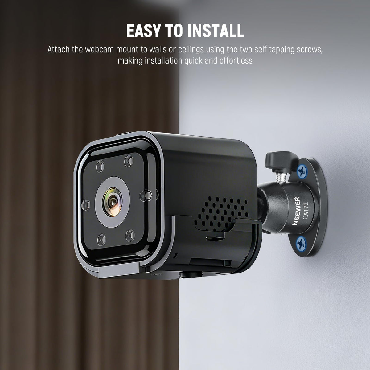 Webcam Wall Ceiling Mount Bracket, Aluminum Alloy Mini Ball Head V992