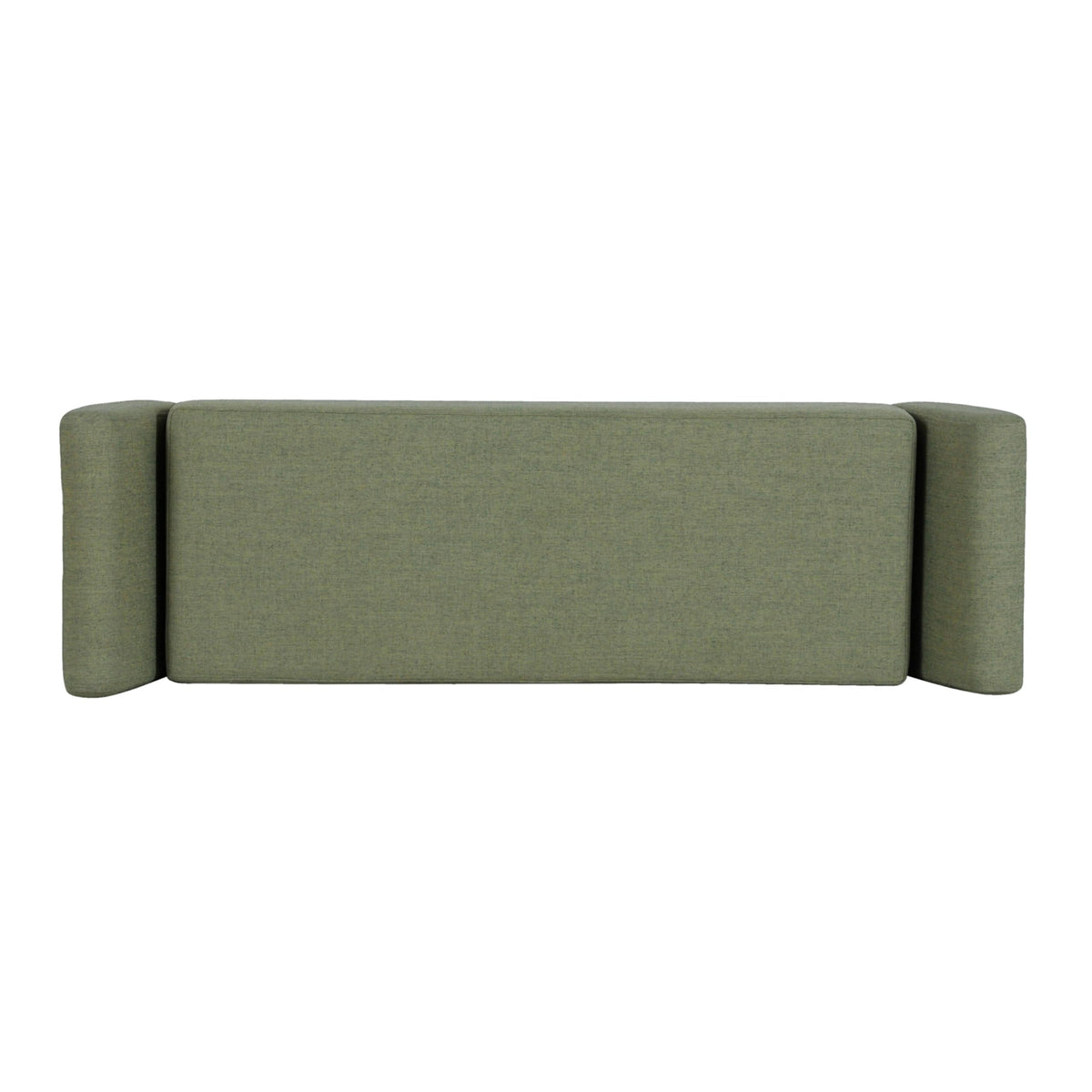 Olive Green Woven Storage Bench with Wood Legs M10149
