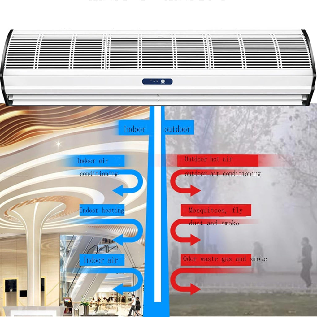 Wall-mounted Air Curtain Fan with Remote Control X636861