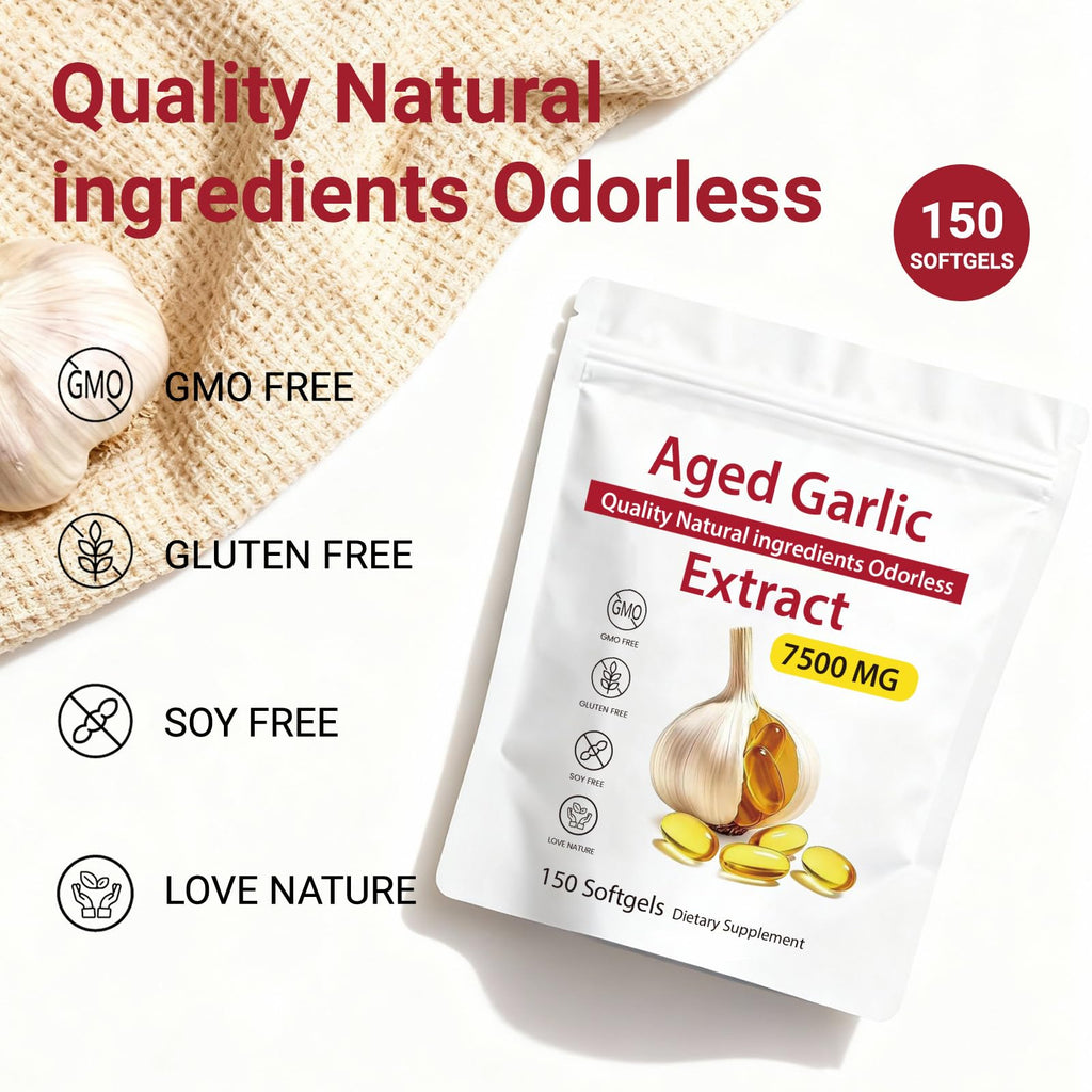 Odorless Aged Garlic Extract 7500mg Softgels K270