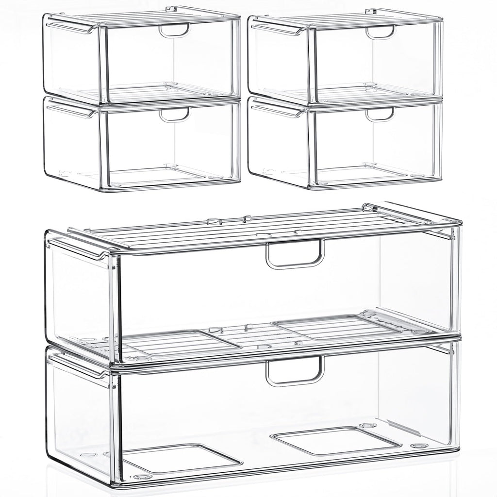 Acrylic Stackable Storage Drawers 6-Pack H3826