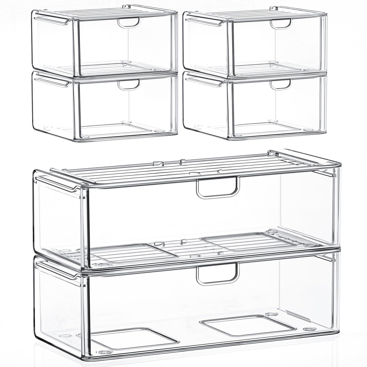 Acrylic Stackable Storage Drawers 6-Pack H3826