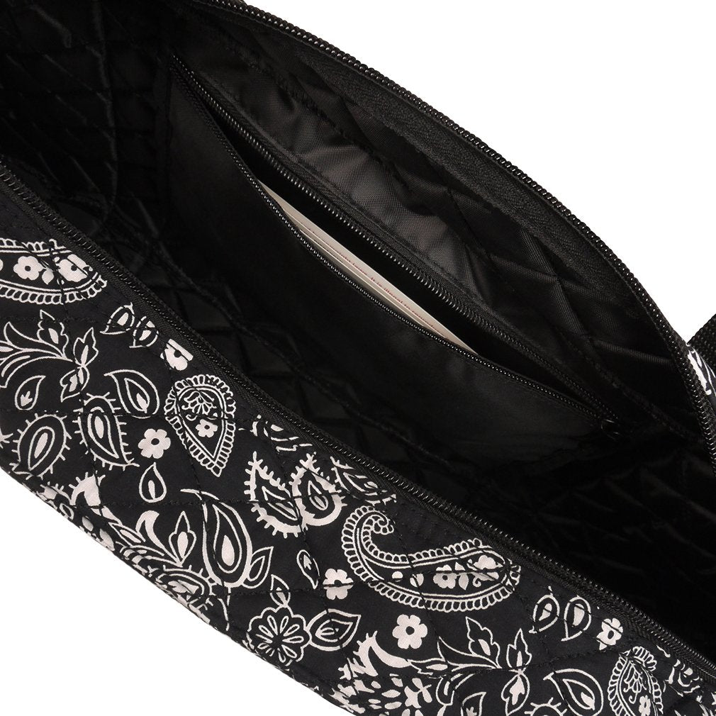 Black Paisley Mahjong Set with Soft Bag, 166 Ivory Colored Engraved Tiles, 4 All-in-One Rack/Pushers M52535
