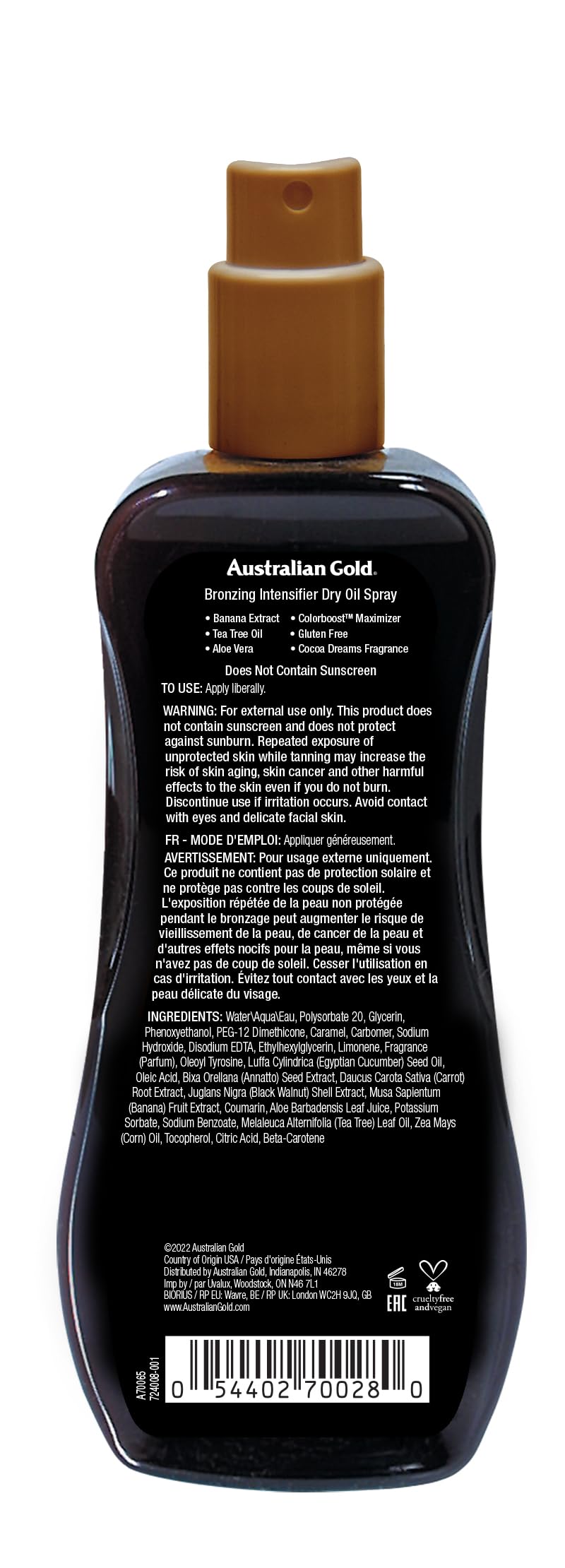 Bronzing Intensifier Dry Oil Spray 8 Ounce Q503486