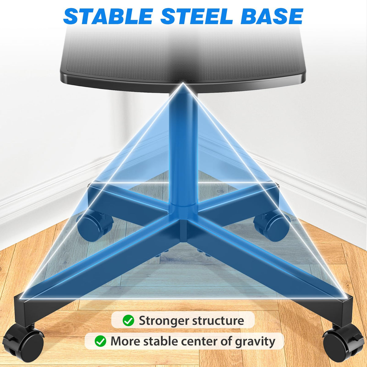Mobile TV Stand for 23-65 Inch Flat Curved TVs Black P411