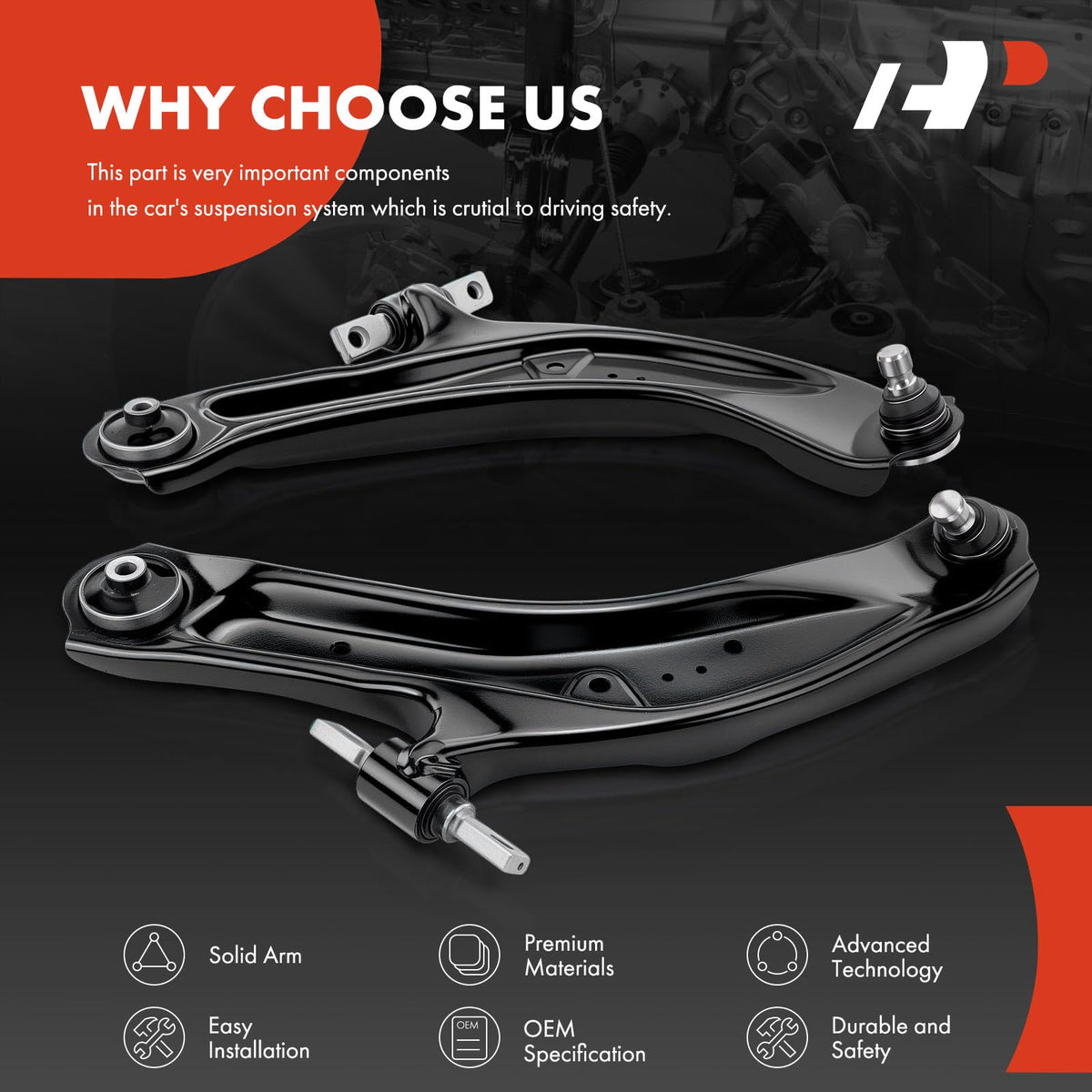 Front Lower Control Arm with Ball Joint & Bushing D51510