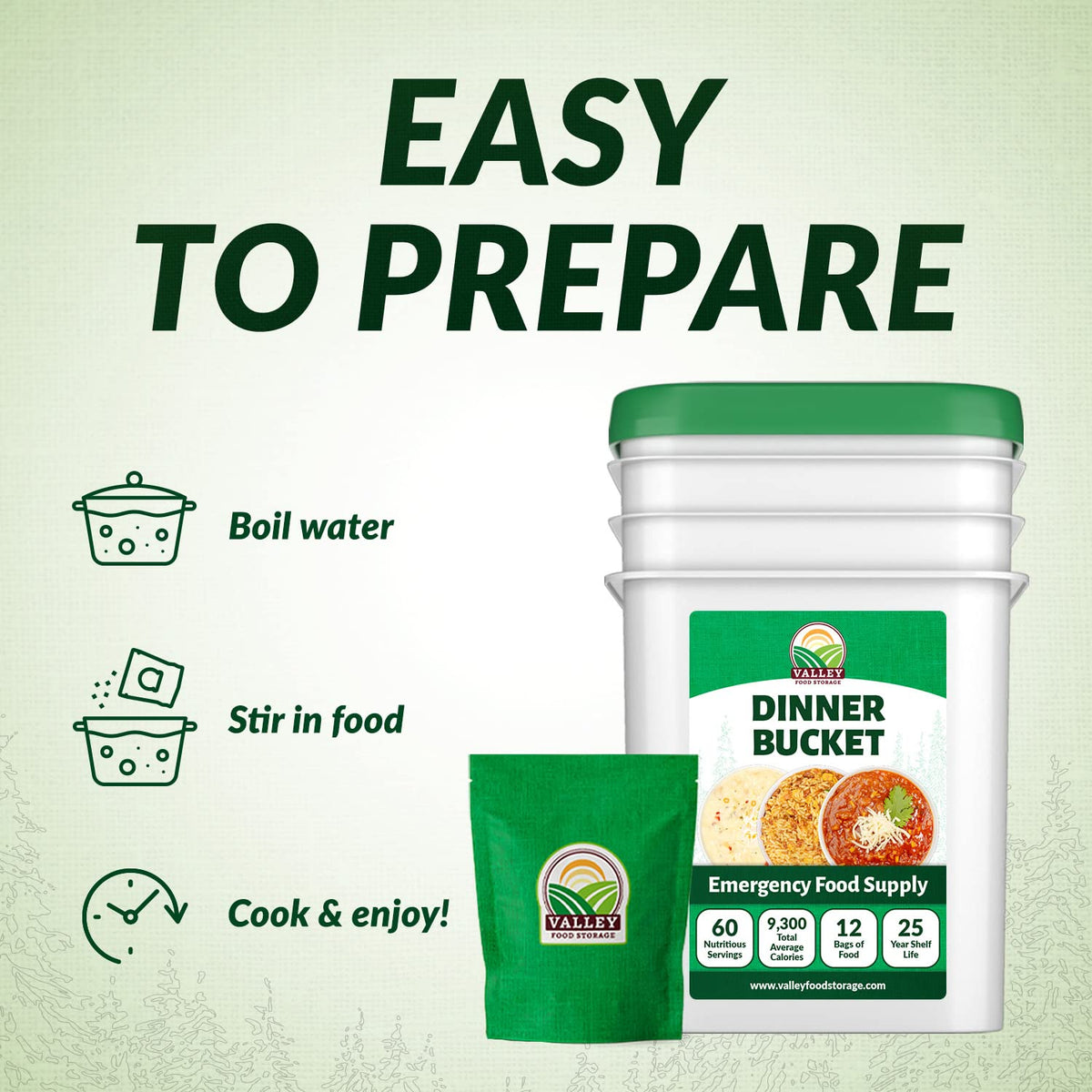 60 Serving Emergency Food Supply Bucket K873562