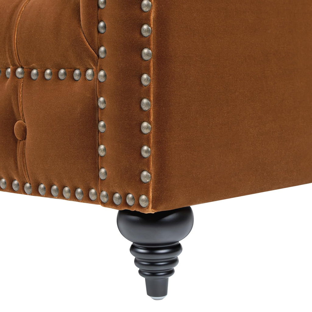 Burnt Orange Performance Velvet Sofa B878