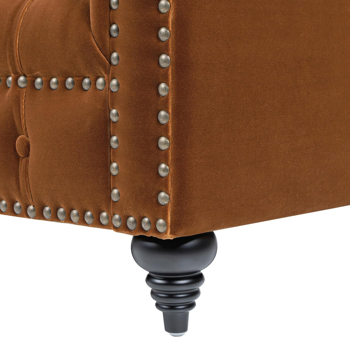 Burnt Orange Performance Velvet Sofa B878