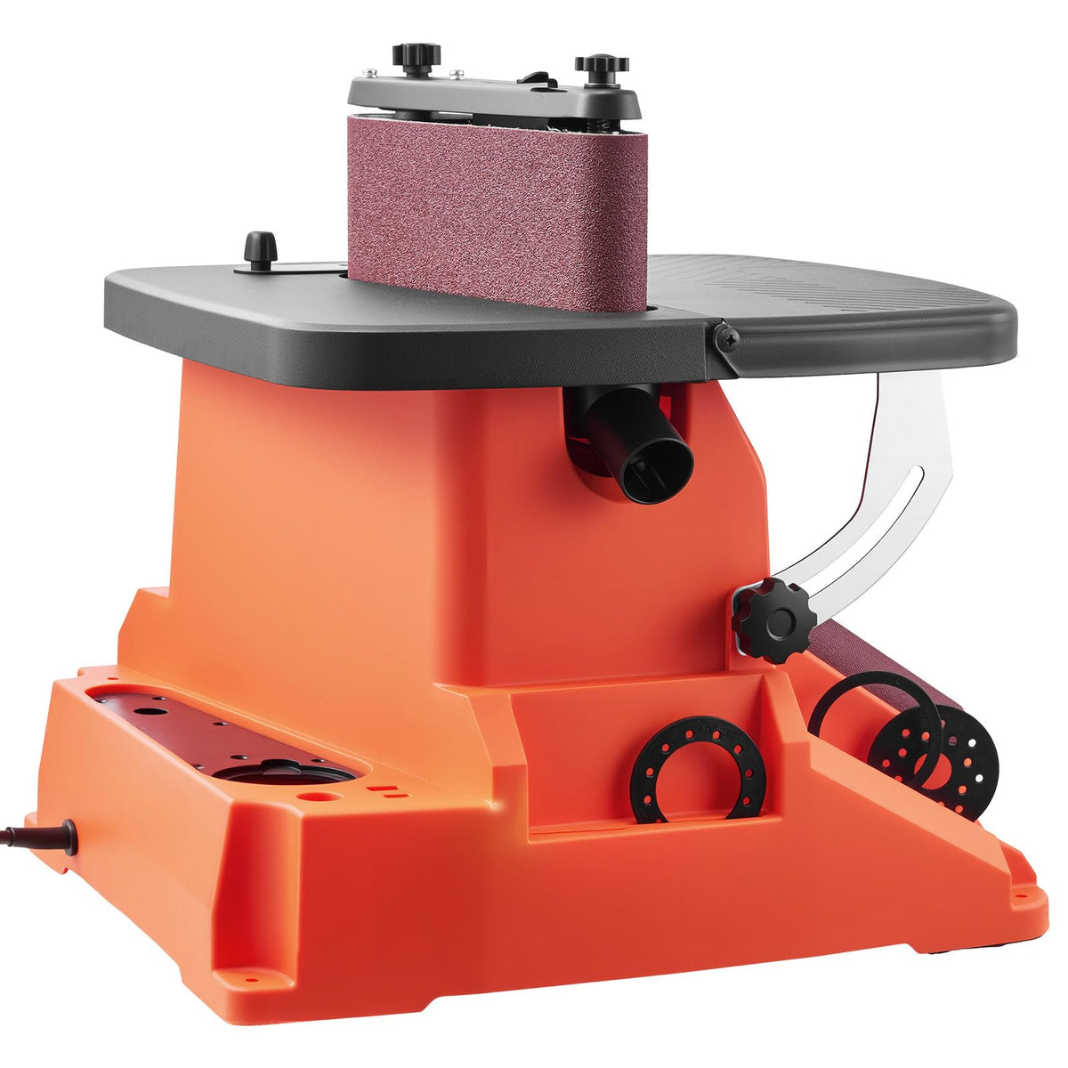 Oscillating Belt and Spindle Sander, 2400RPM Benchtop with 5 Sleeves & Sanding Belt R524