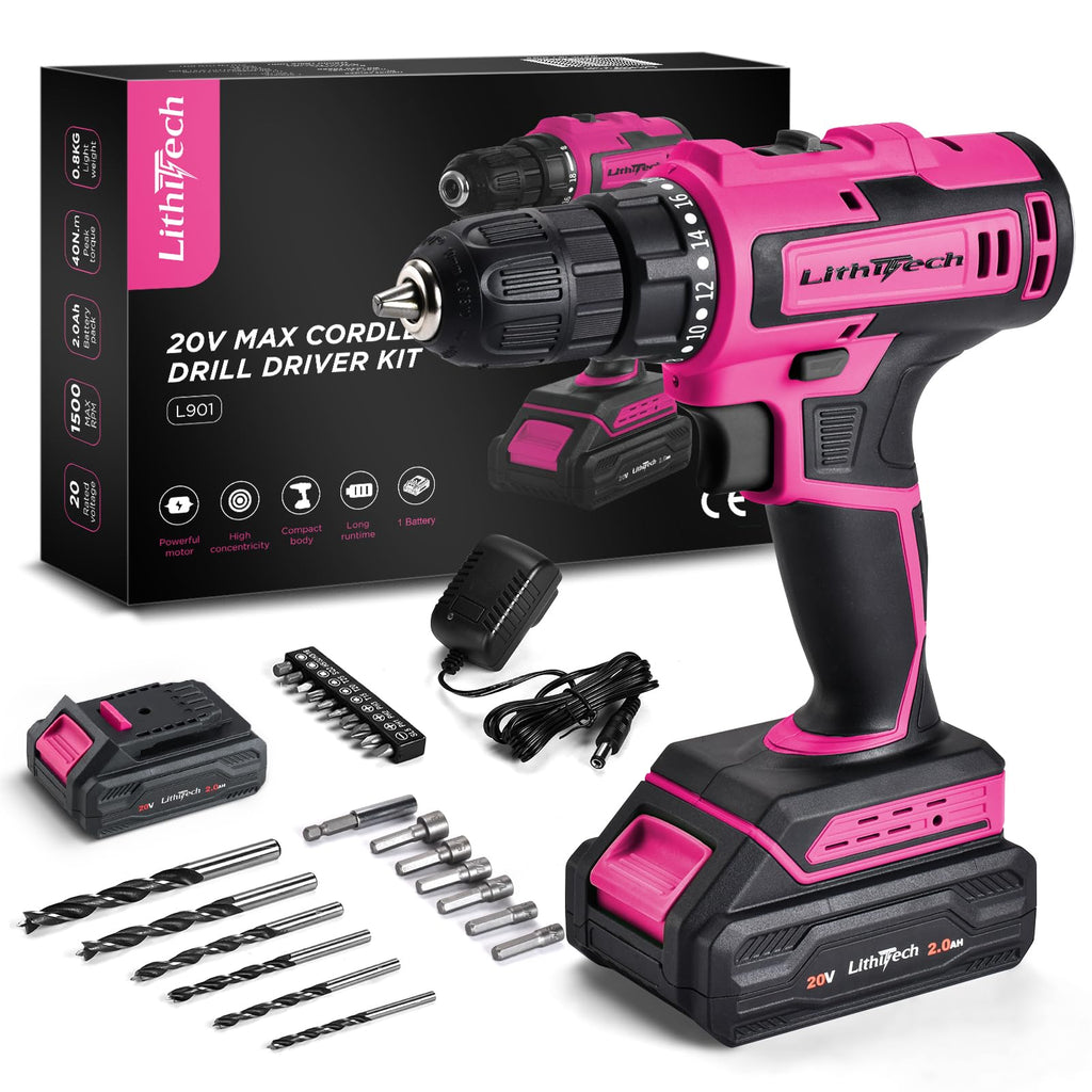 Pink Cordless Drill Set K1110