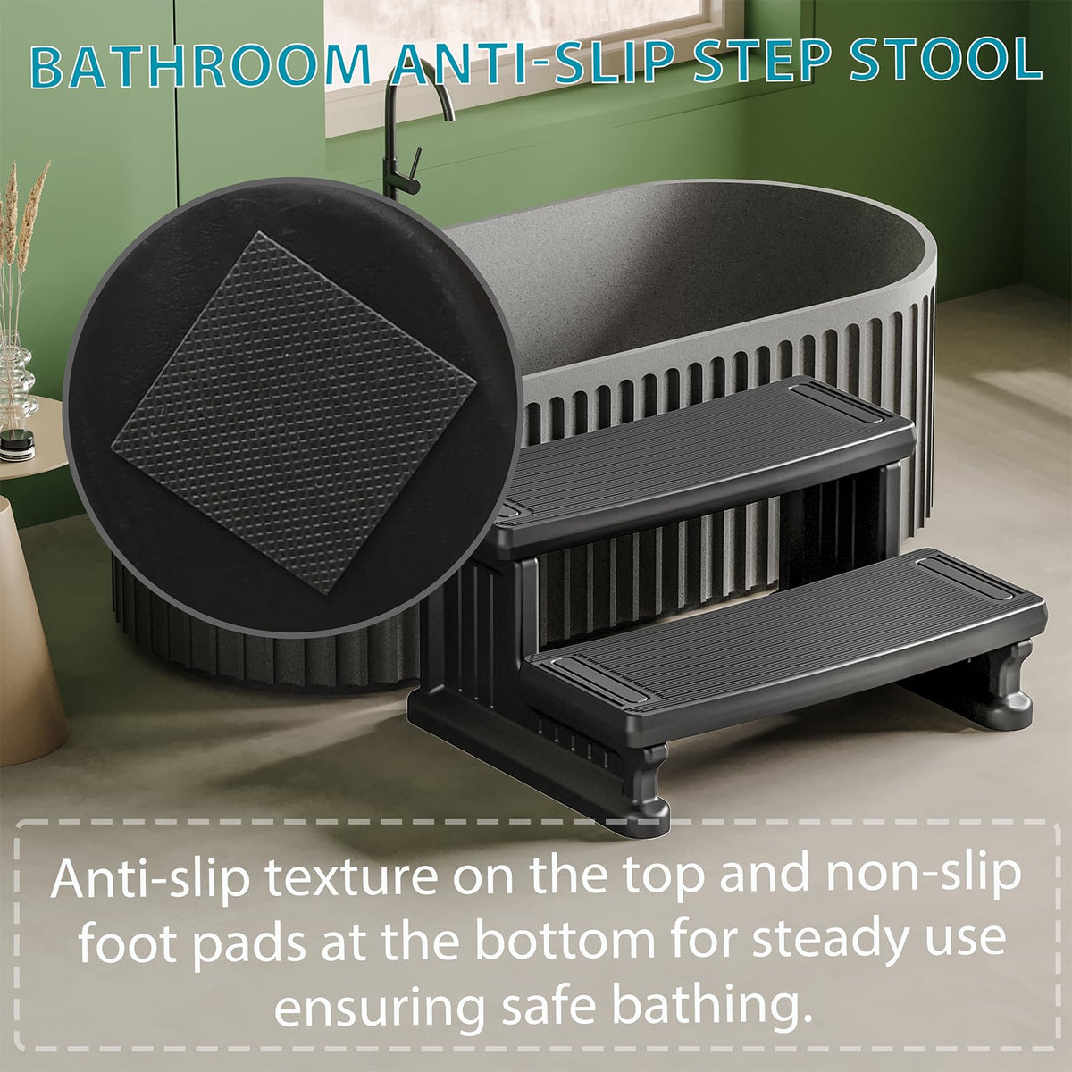 Non-Slip 2-Step Hot Tub Steps H118
