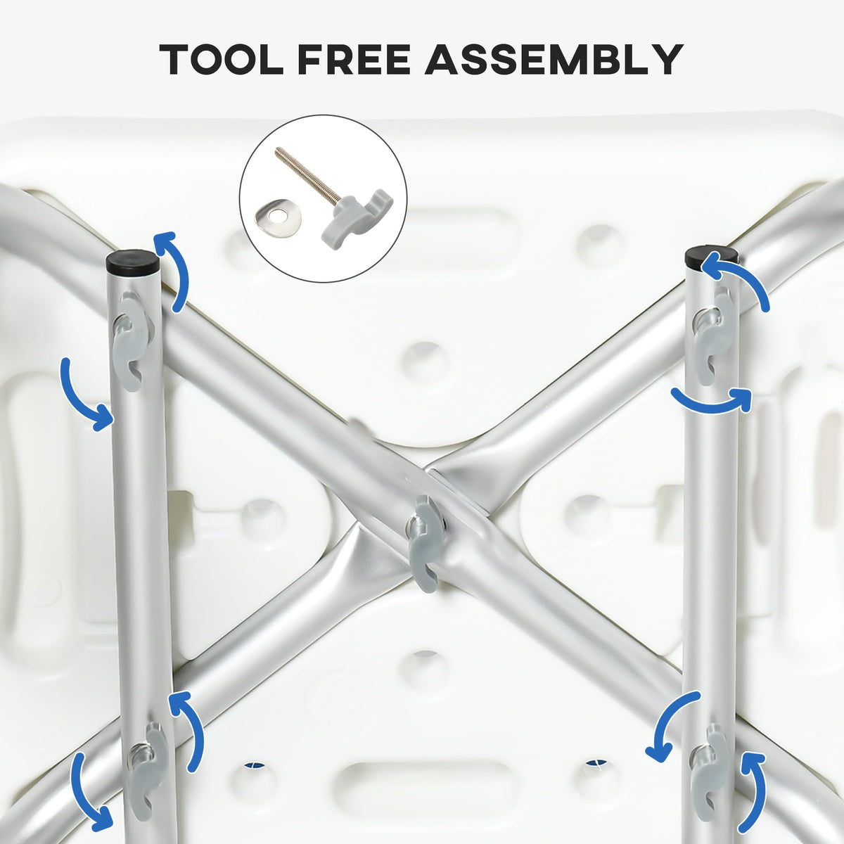 Padded Shower Chair with Arms and Back U725198