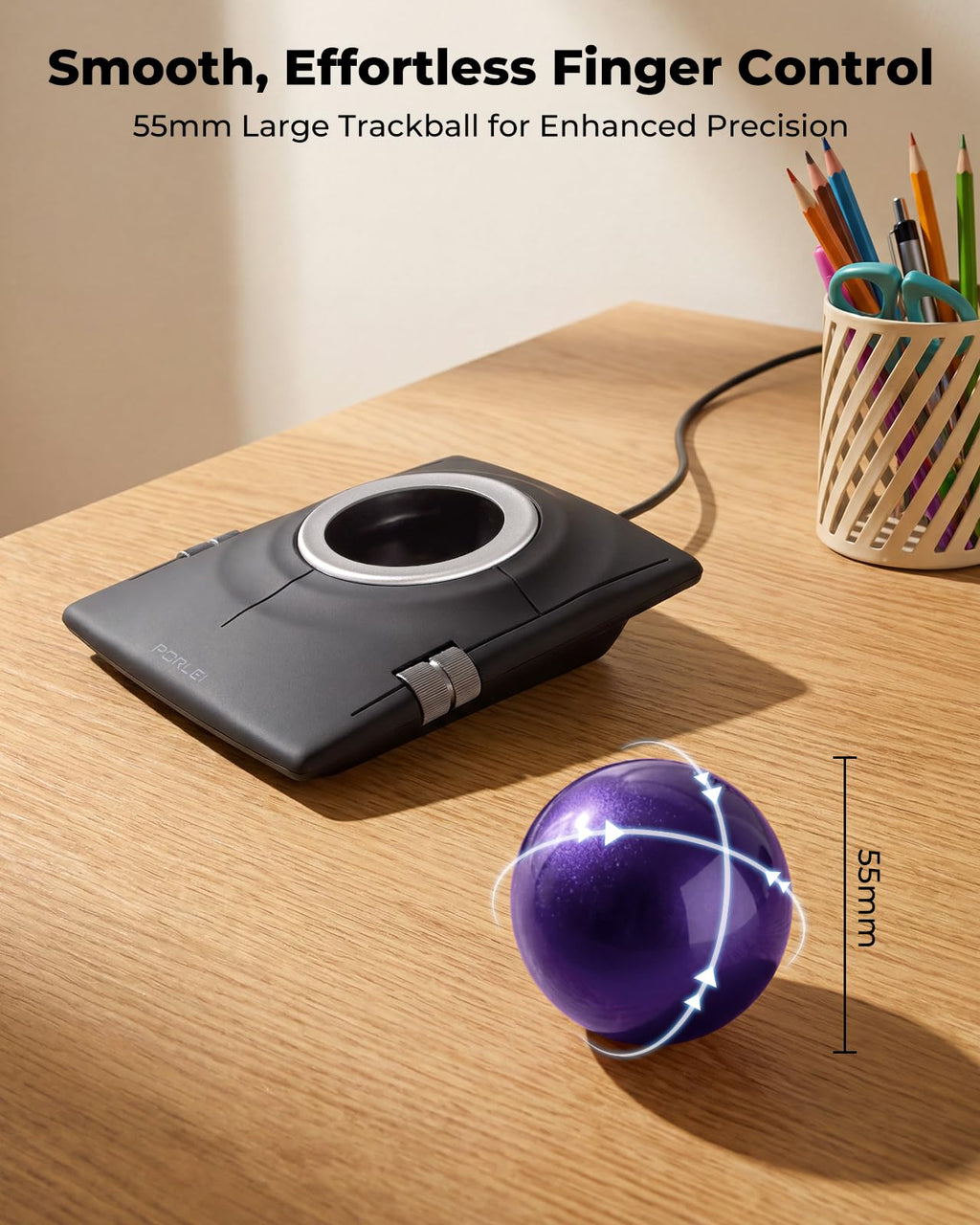 Wired Ergonomic Trackball Mouse X245