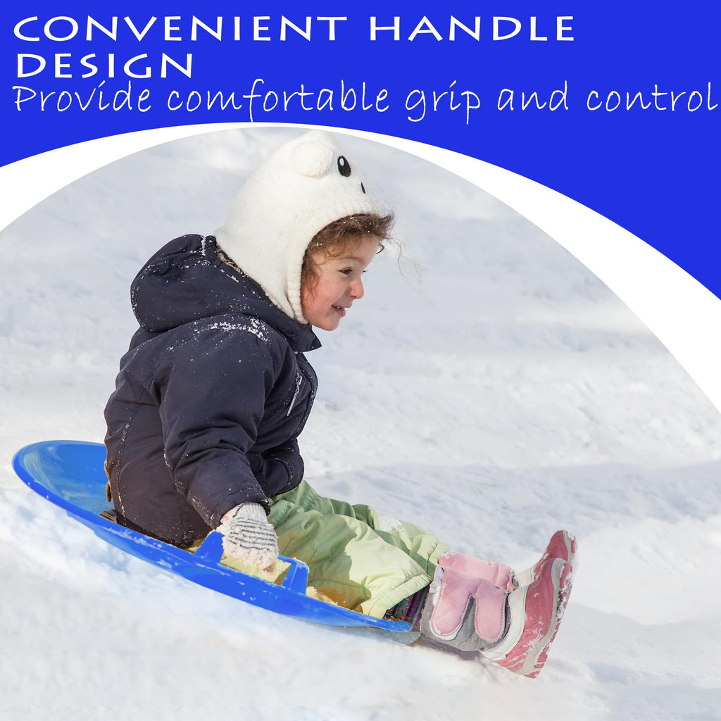Heavy-Duty Cold Resistant Plastic Snow Sled with Handles D3710