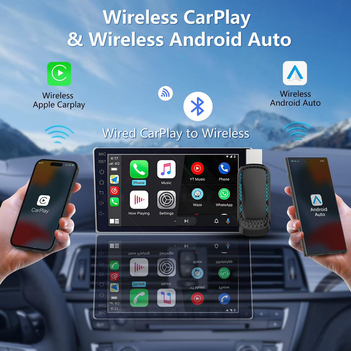 Wireless CarPlay Android Auto Adapter Q6033