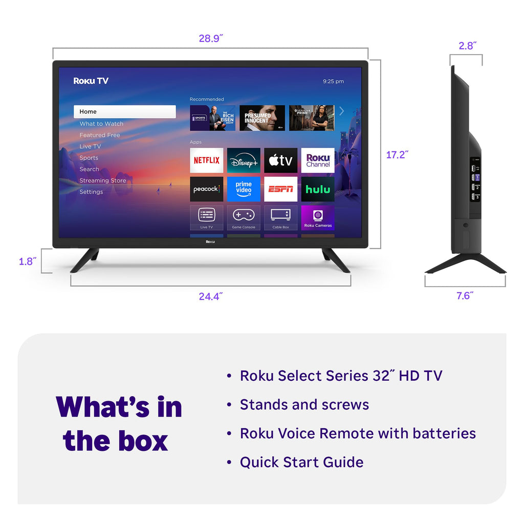 32-Inch 720p HD LED Smart TV F498109
