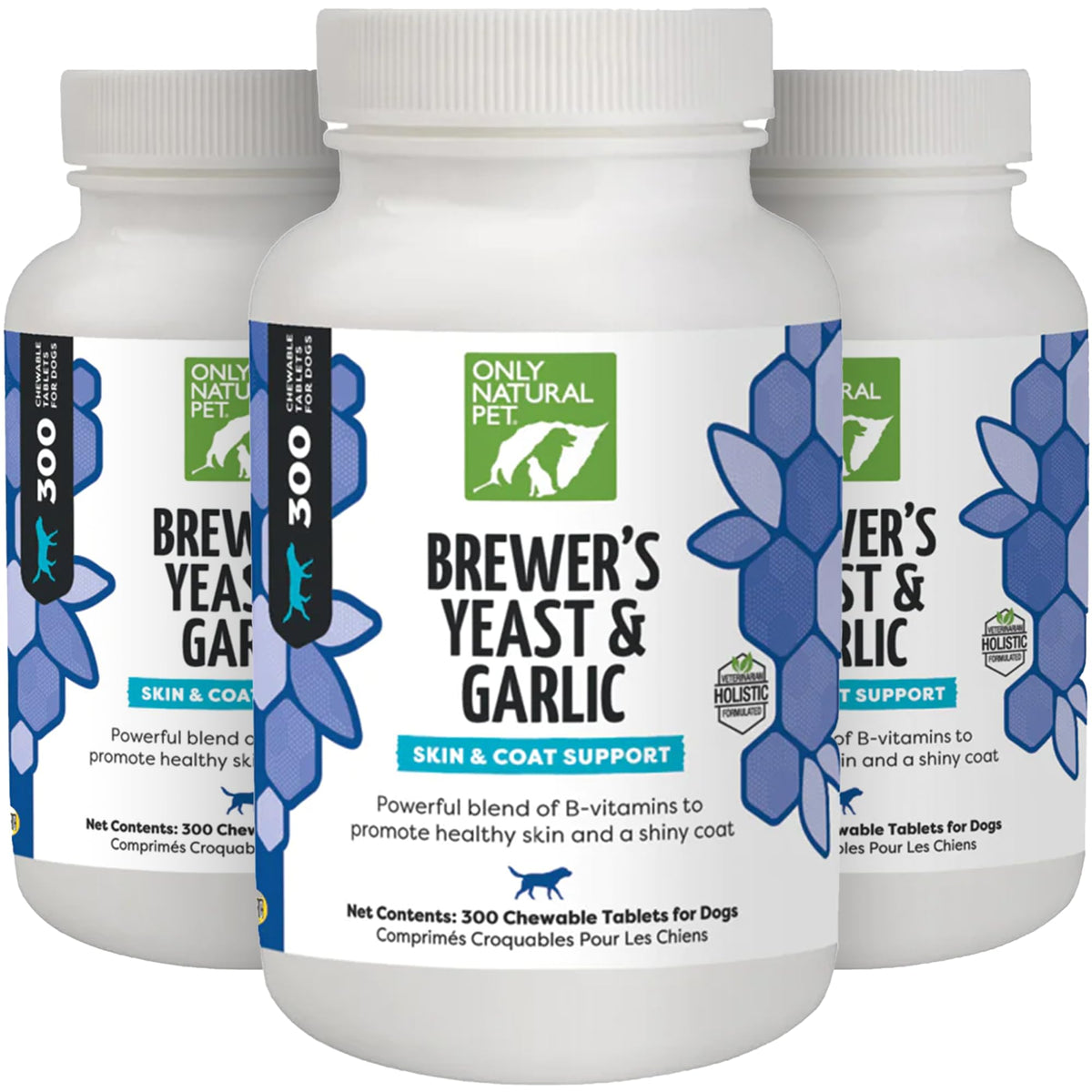 Brewer's Yeast & Garlic Chewables 300 Count Tablet 3 Pack X599