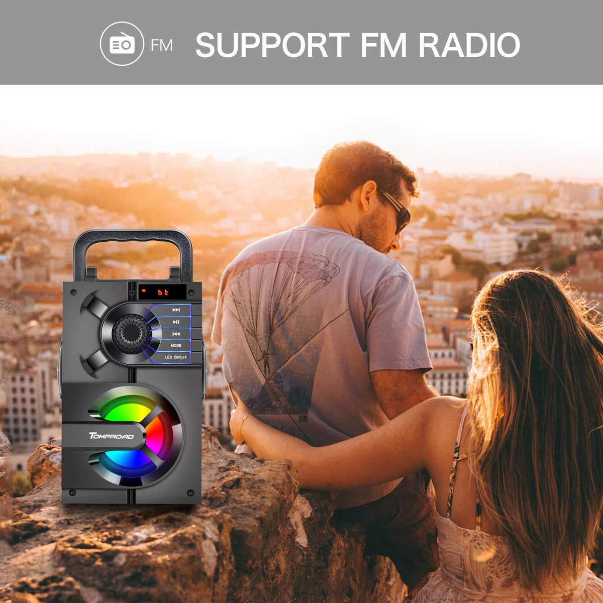 Portable Bluetooth Speaker with Subwoofer X77825