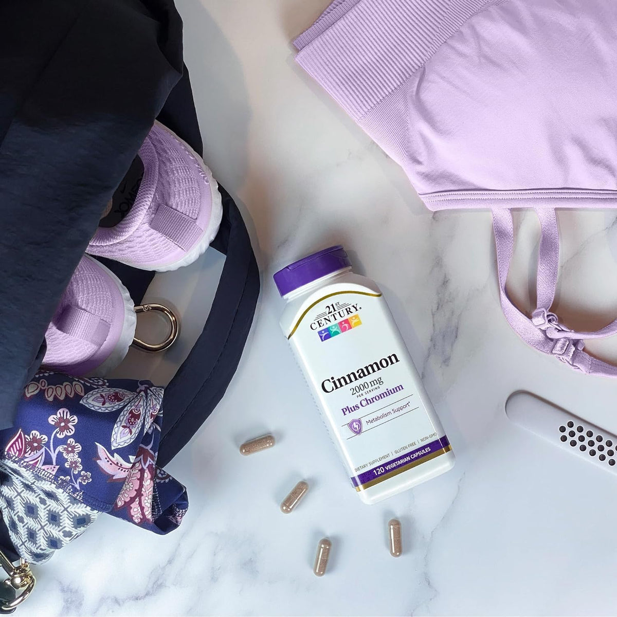 Cinnamon 2000 mg Vegetarian Capsules 120 Count Pack of 2 J1861