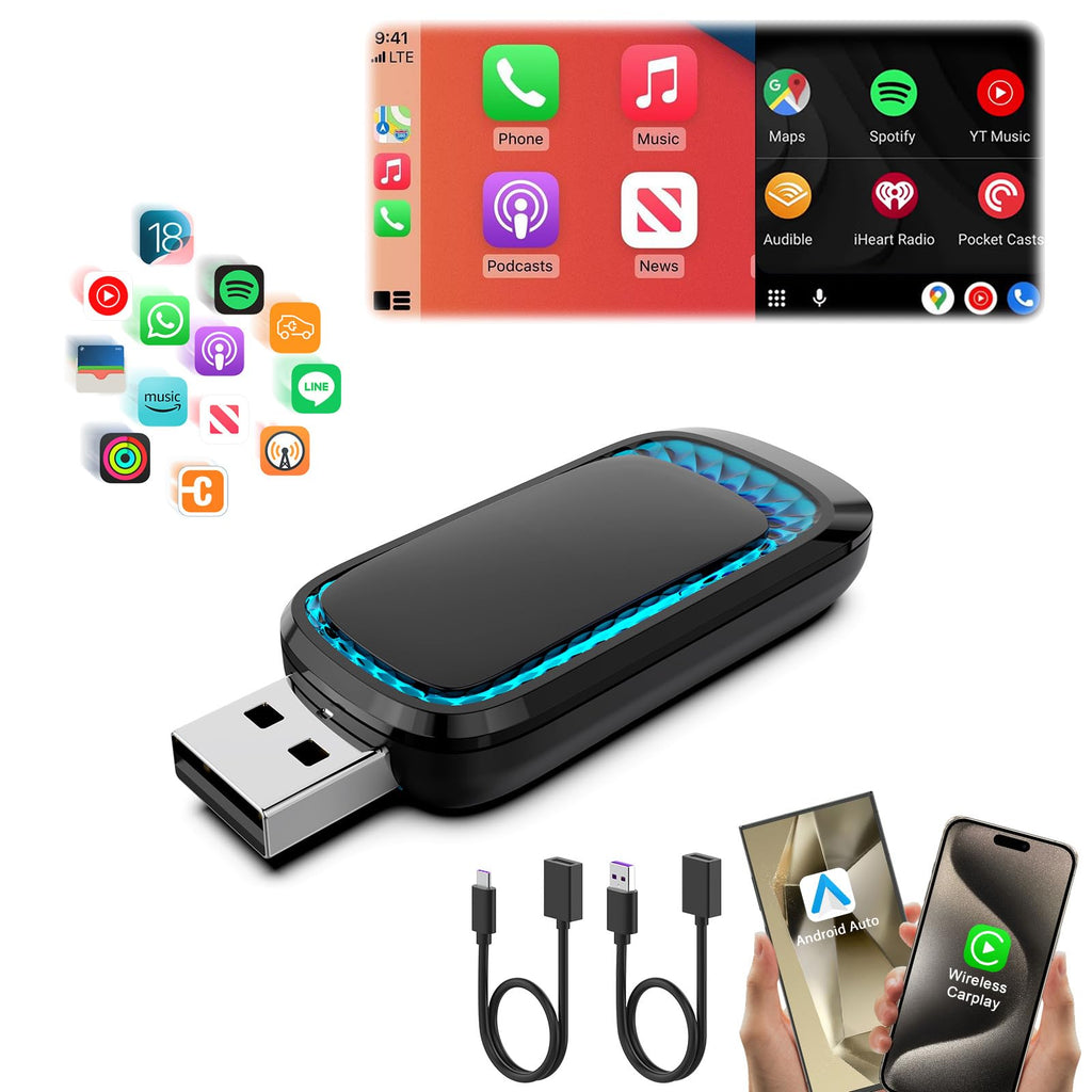 Wireless CarPlay Android Auto Adapter Q6033