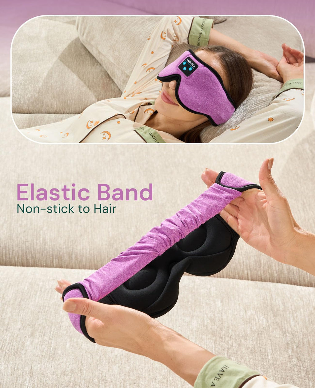 Bluetooth Sleep Mask with Blackout Eye Mask H657