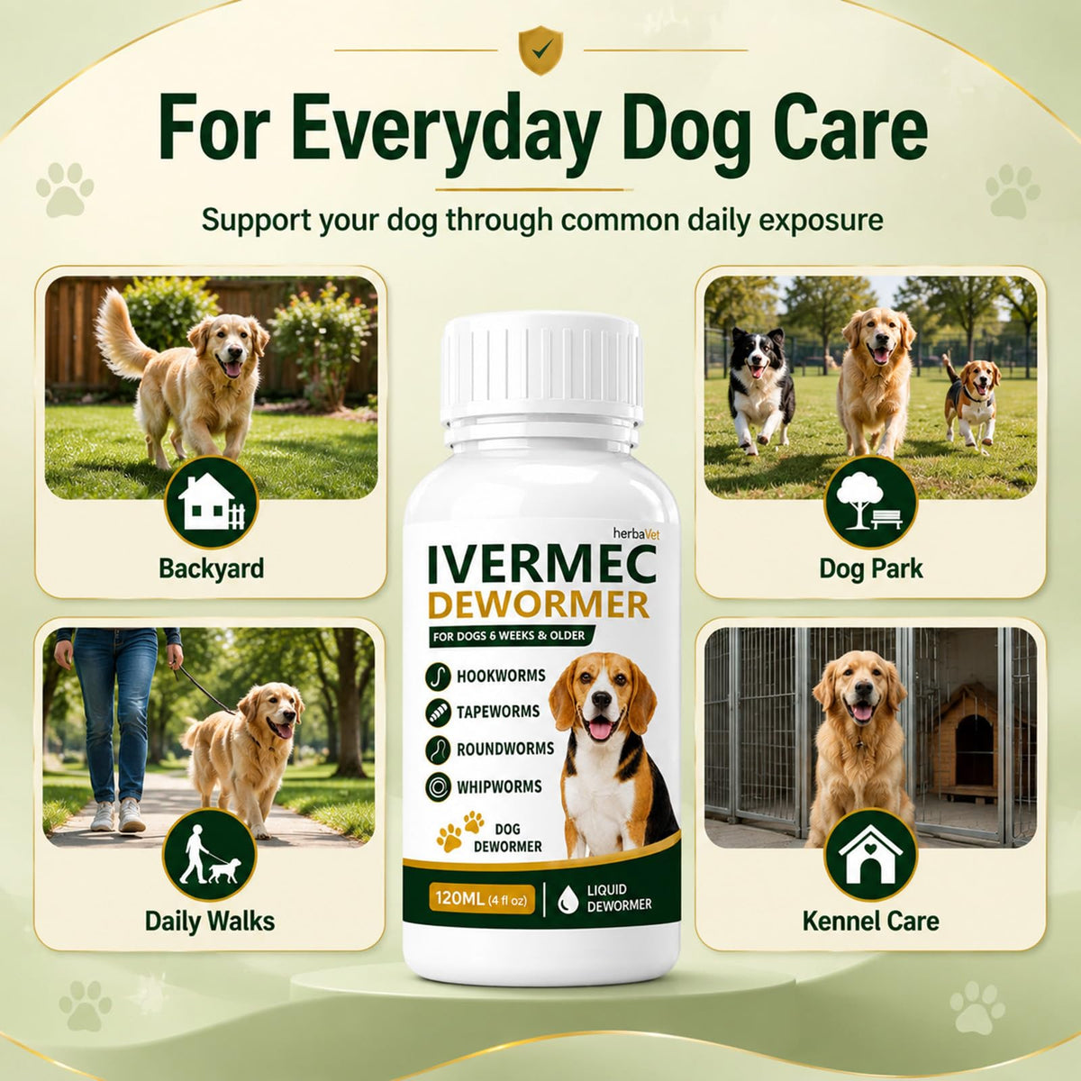 Broad Spectrum Dog Dewormer Liquid 120ml H96440