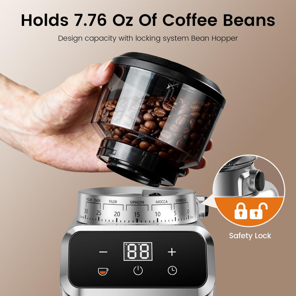Electric Burr Coffee Grinder, 30 Settings B31370