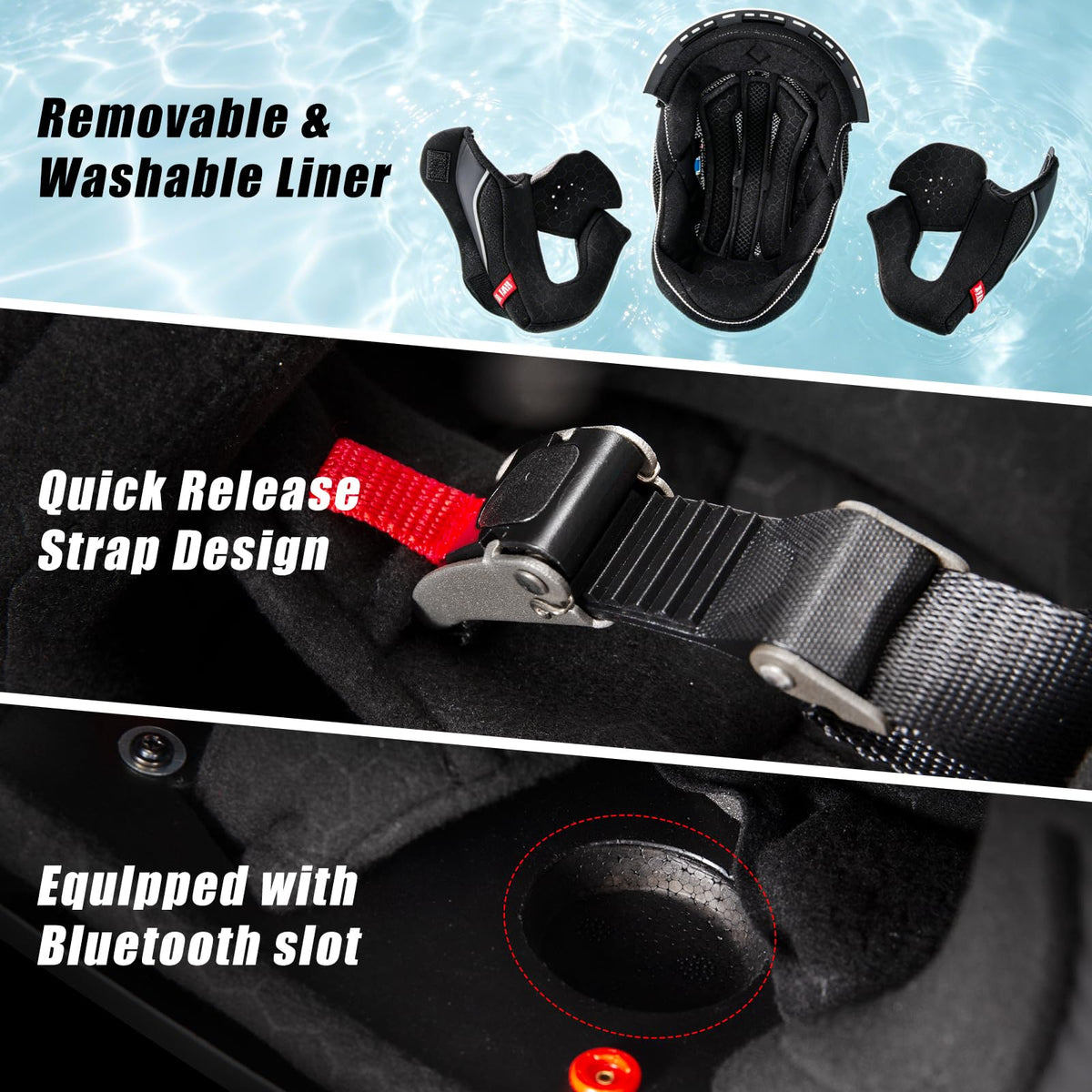 Modular Motorcycle Helmet Dual Visor Flip Up Full Face Matte Black XXL S486