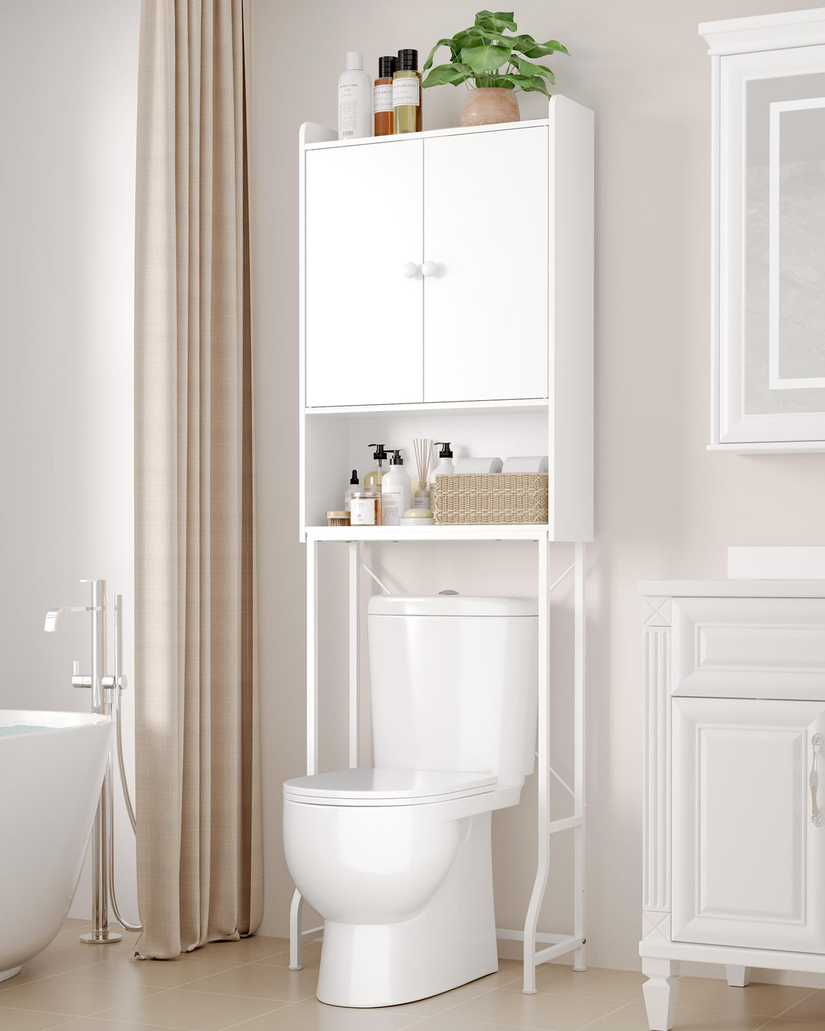 Over Toilet Storage Cabinet with Adjustable Shelf H3056
