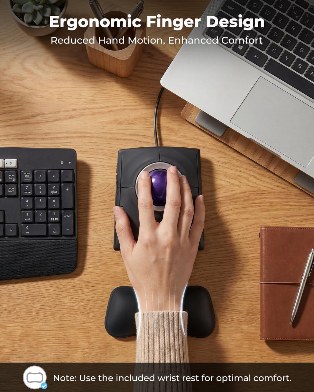 Wired Ergonomic Trackball Mouse X245
