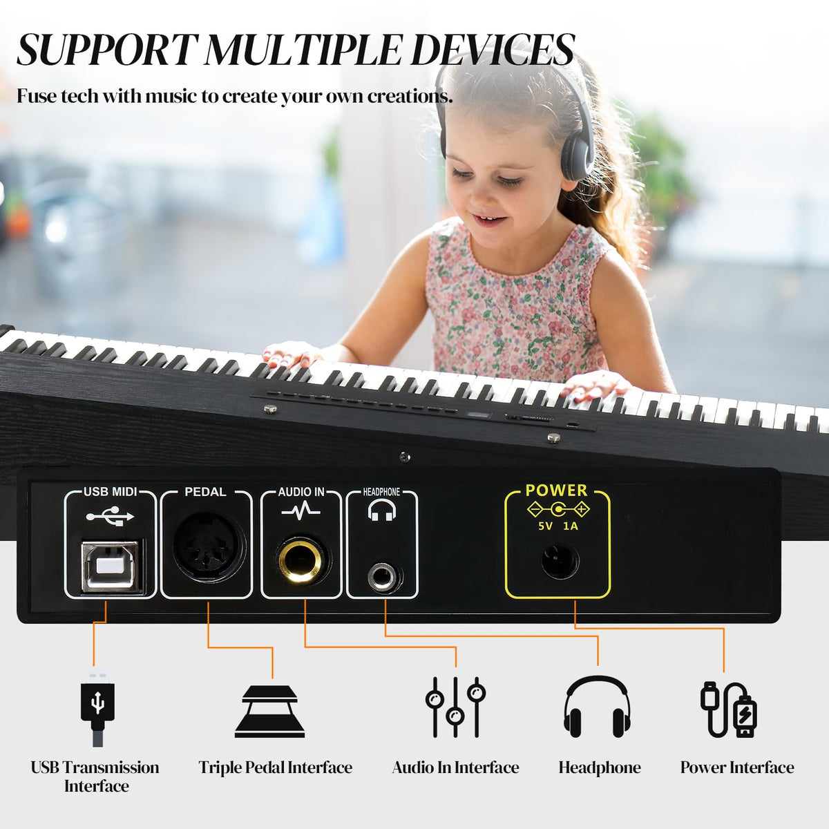 88 Key Fully Weighted Action Upright Piano Q748026