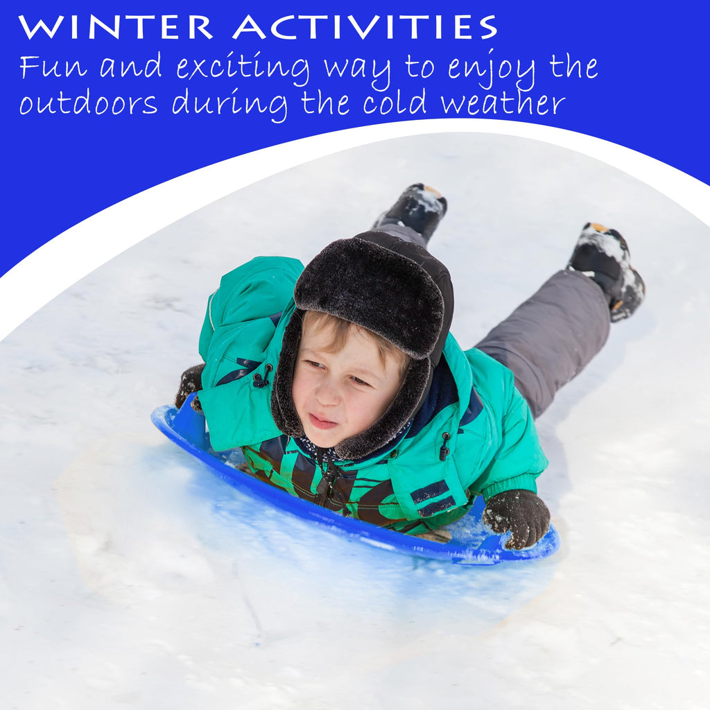 Heavy-Duty Cold Resistant Plastic Snow Sled with Handles D3710