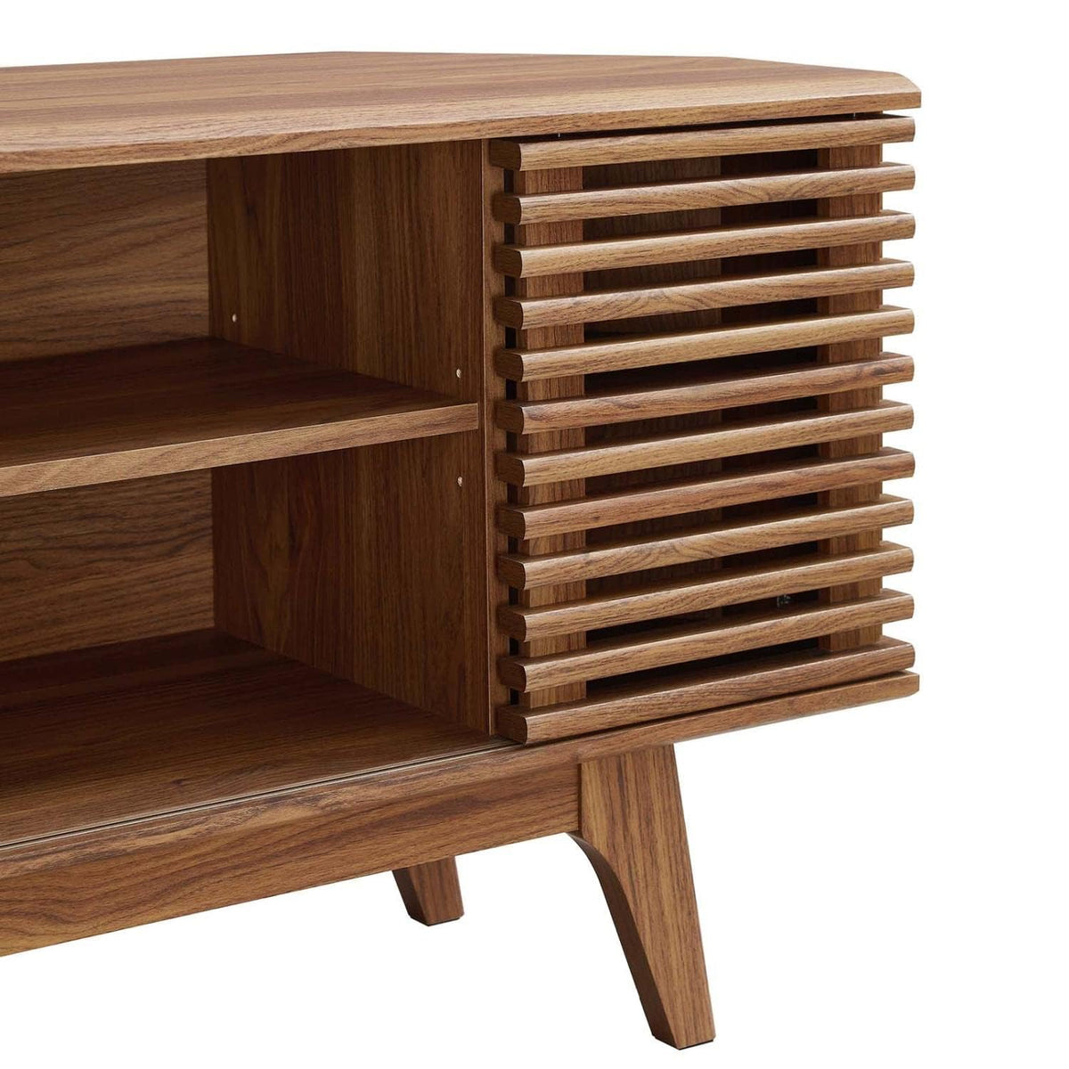 Mid-Century Modern Corner Media TV Stand F8192