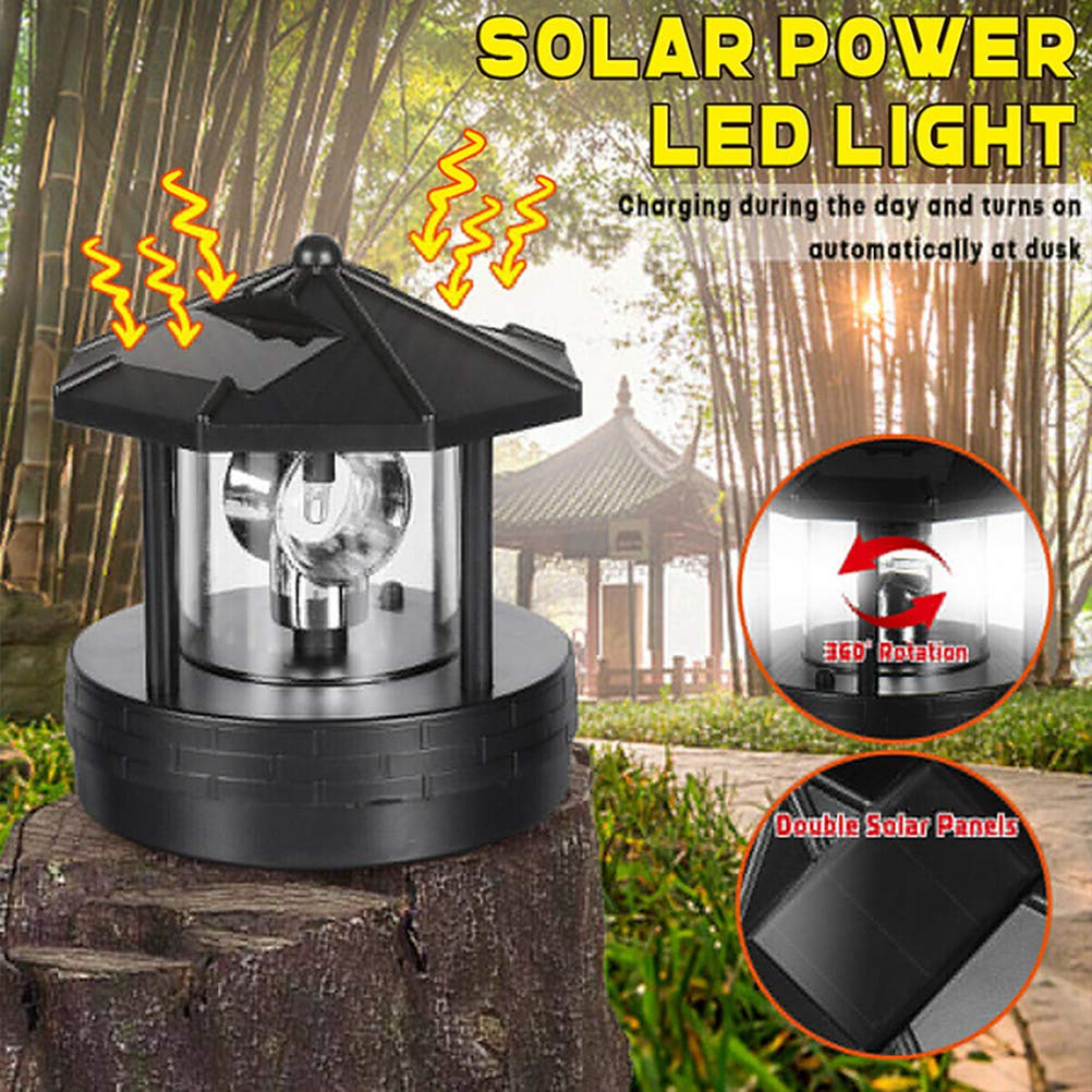 Solar Powered Rotating Lighthouse Decorative Light D55052