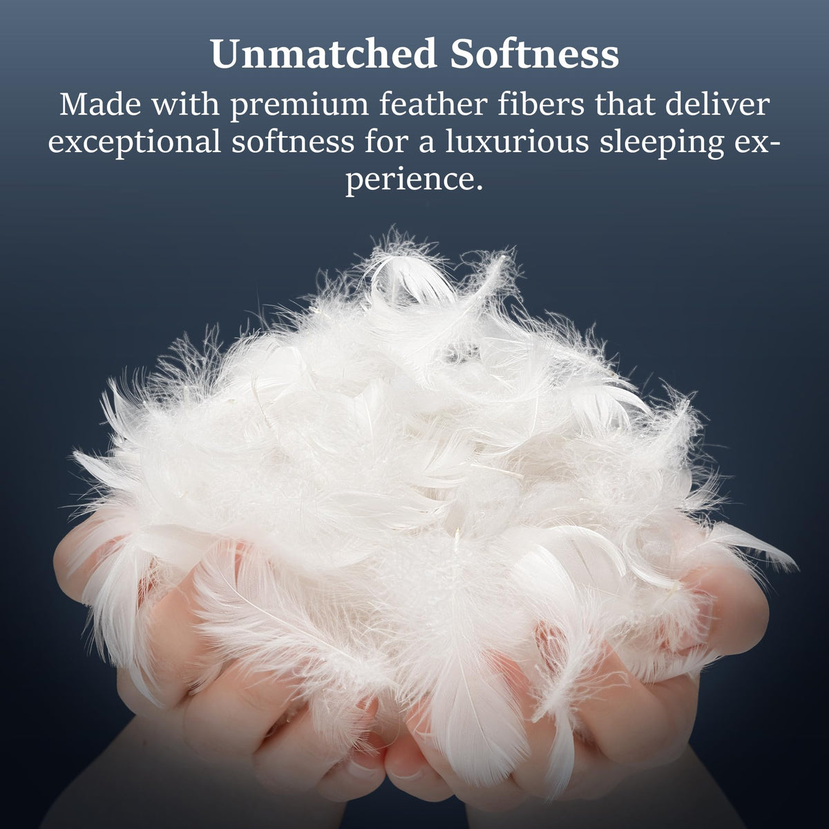 Goose Feather King Size Set of 2 Cotton Pillows I636332