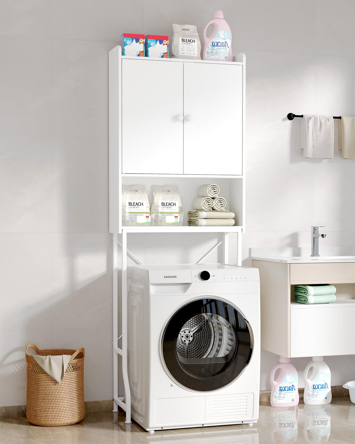 Over Toilet Storage Cabinet with Adjustable Shelf H3056