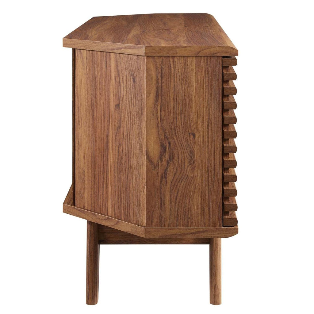 Mid-Century Modern Corner Media TV Stand F8192