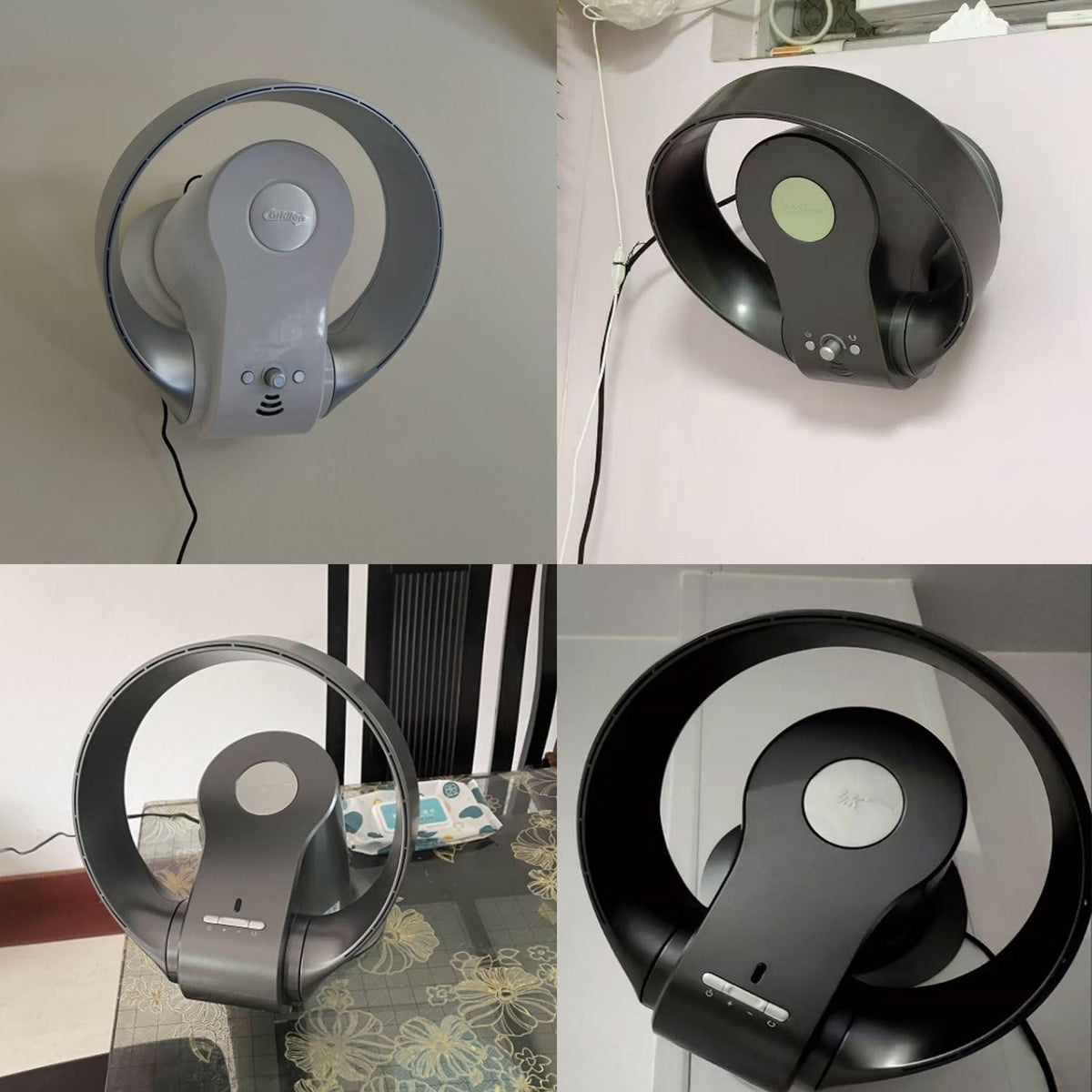 Bladeless Cooling Table Fan Wall Mount 3 Speeds Timer A219079