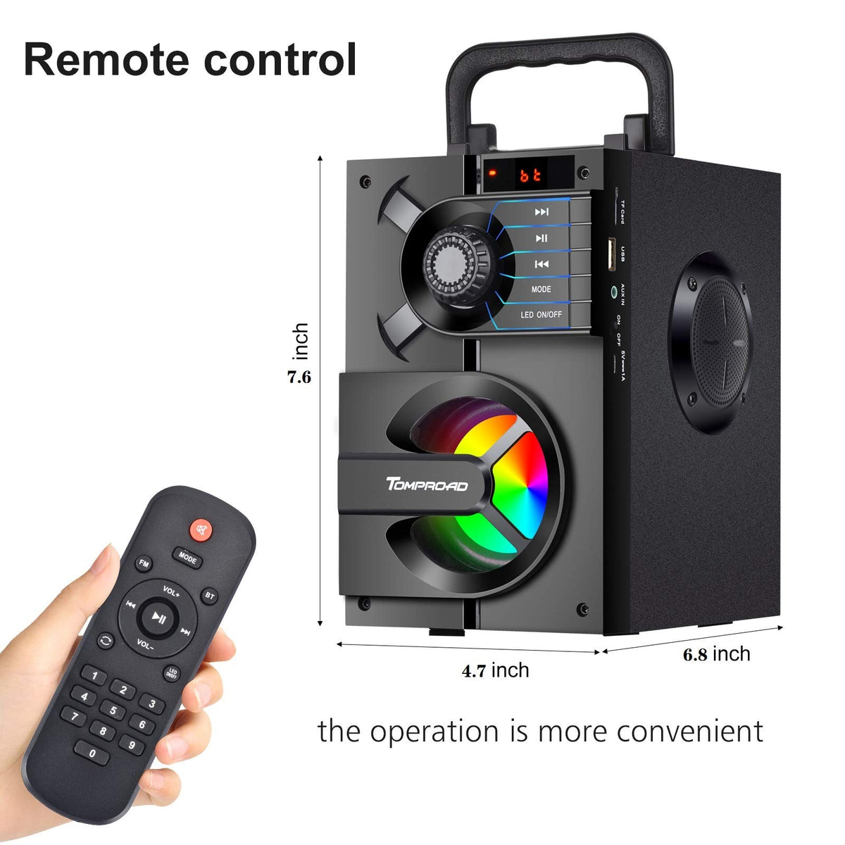 Portable Bluetooth Speaker with Subwoofer X77825