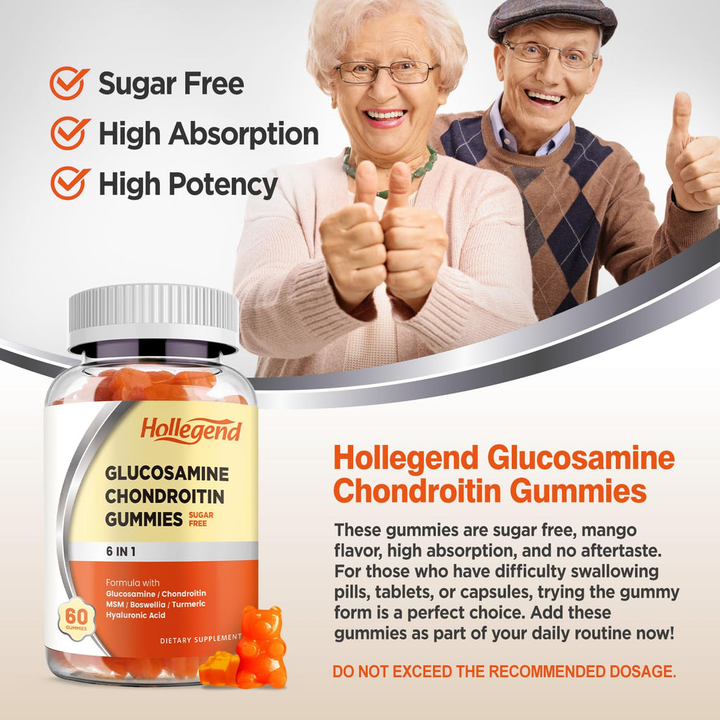 Sugar Free Glucosamine Chondroitin Gummies 60 Count M281986