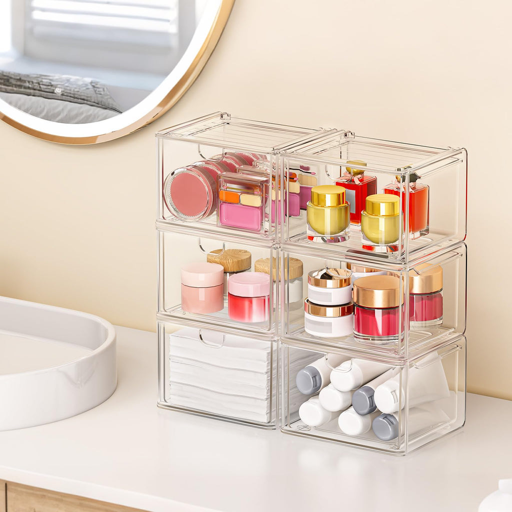 Acrylic Stackable Storage Drawers 6-Pack H3826