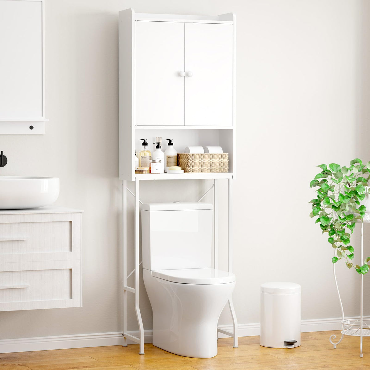 Over Toilet Storage Cabinet with Adjustable Shelf H3056