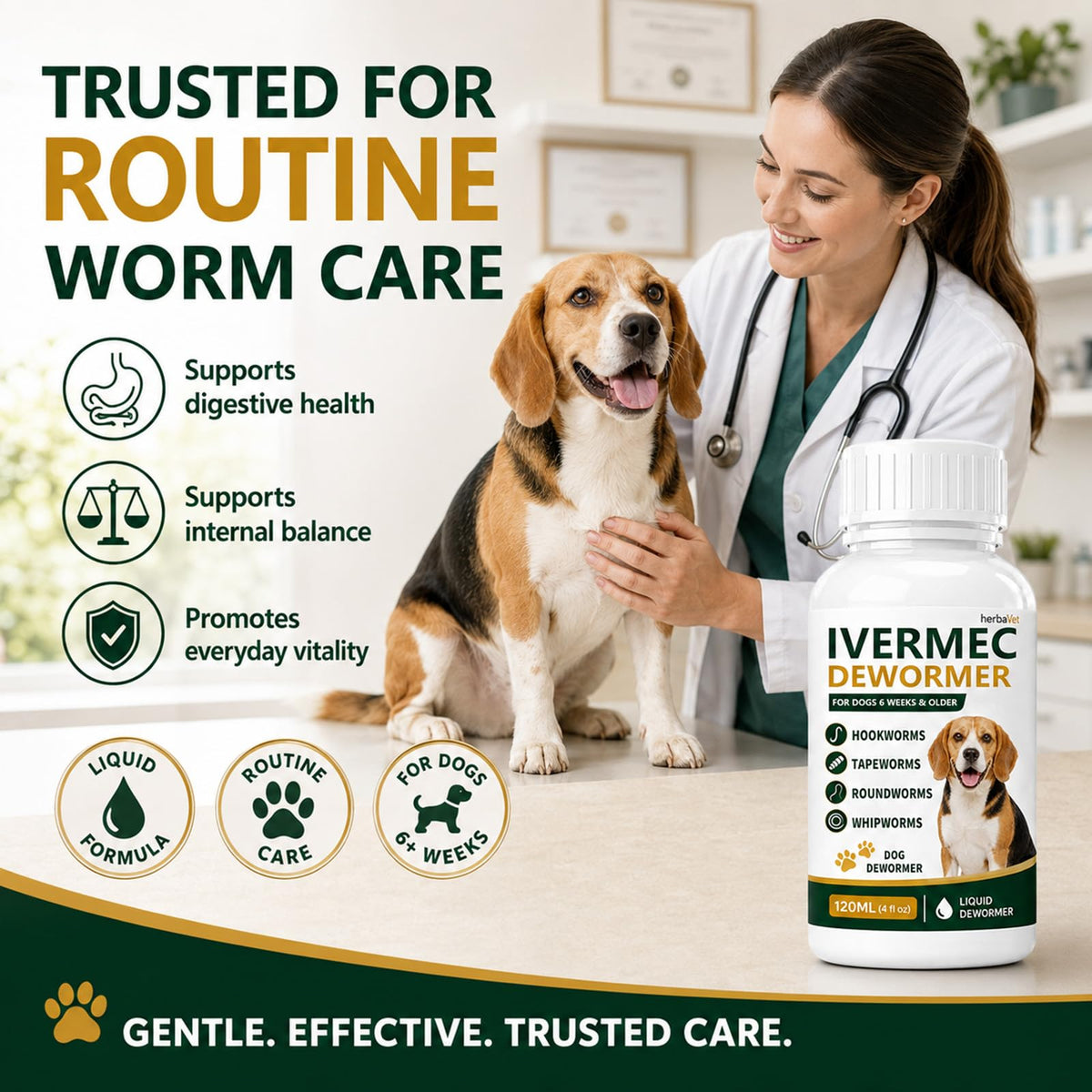 Broad Spectrum Dog Dewormer Liquid 120ml H96440