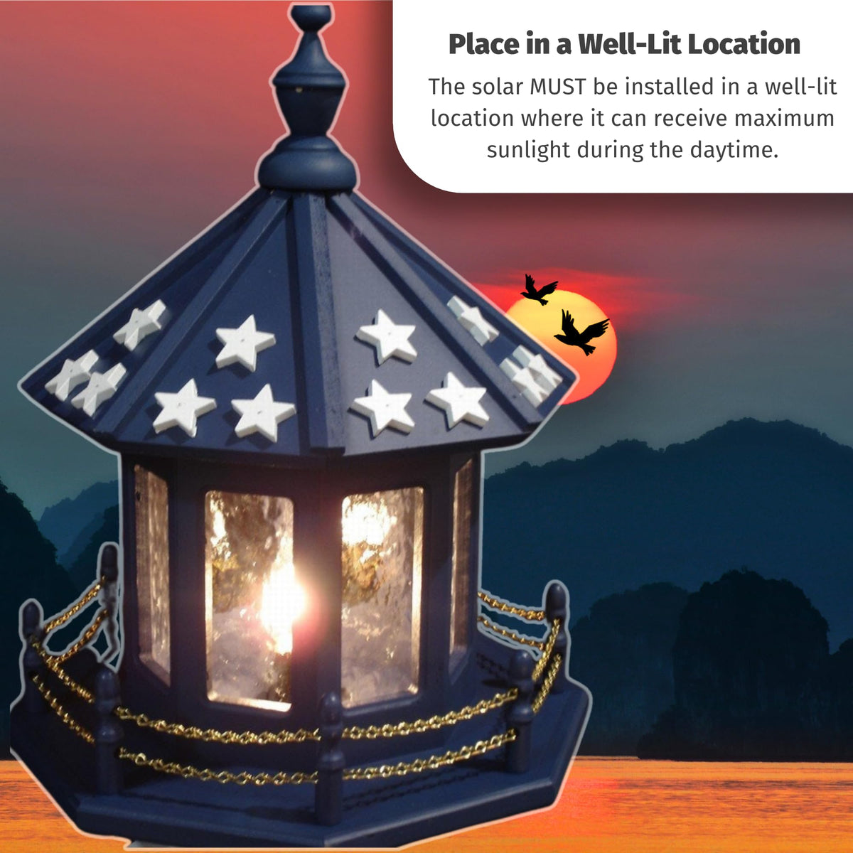 Solar Powered Lighthouse Kit with LED Lights V8005
