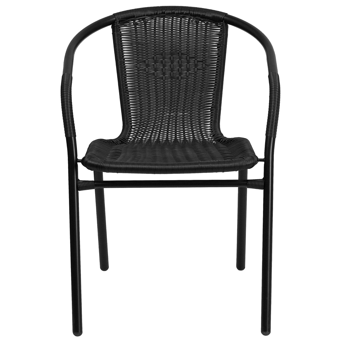 Black Rattan Stackable Dining Chairs Set of 4 E869377
