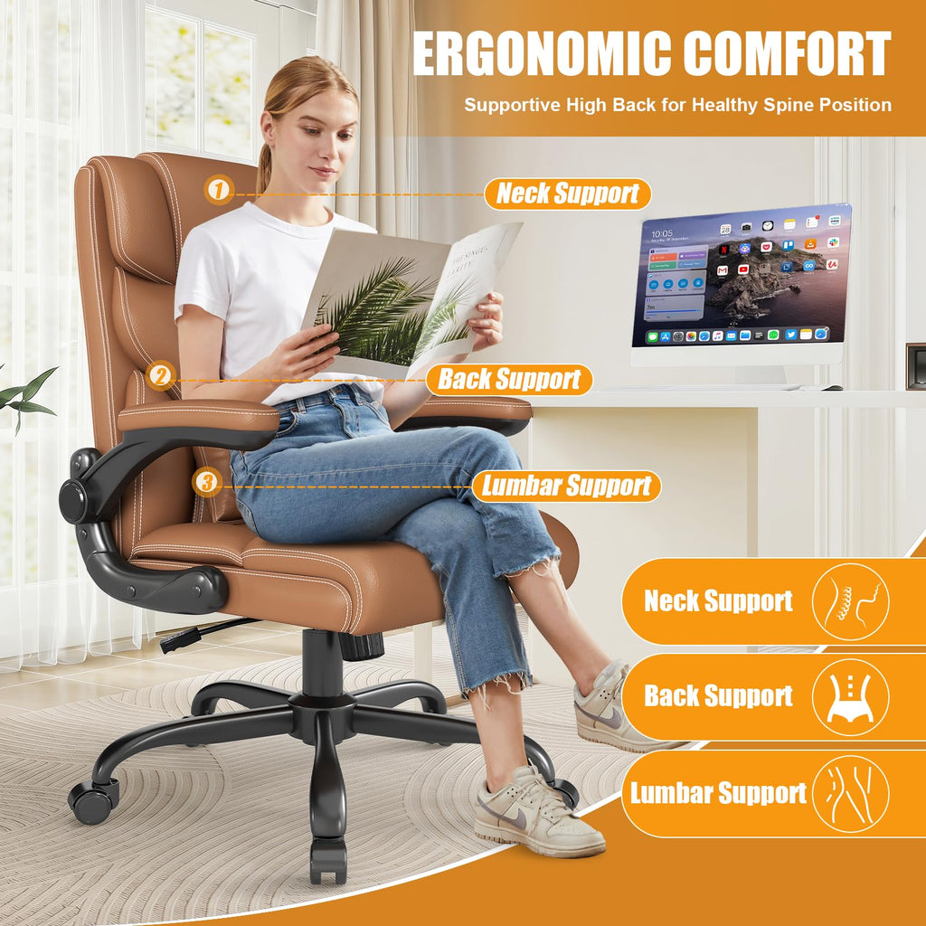 Ergonomic Office Chair with Flip-up Armrests D882
