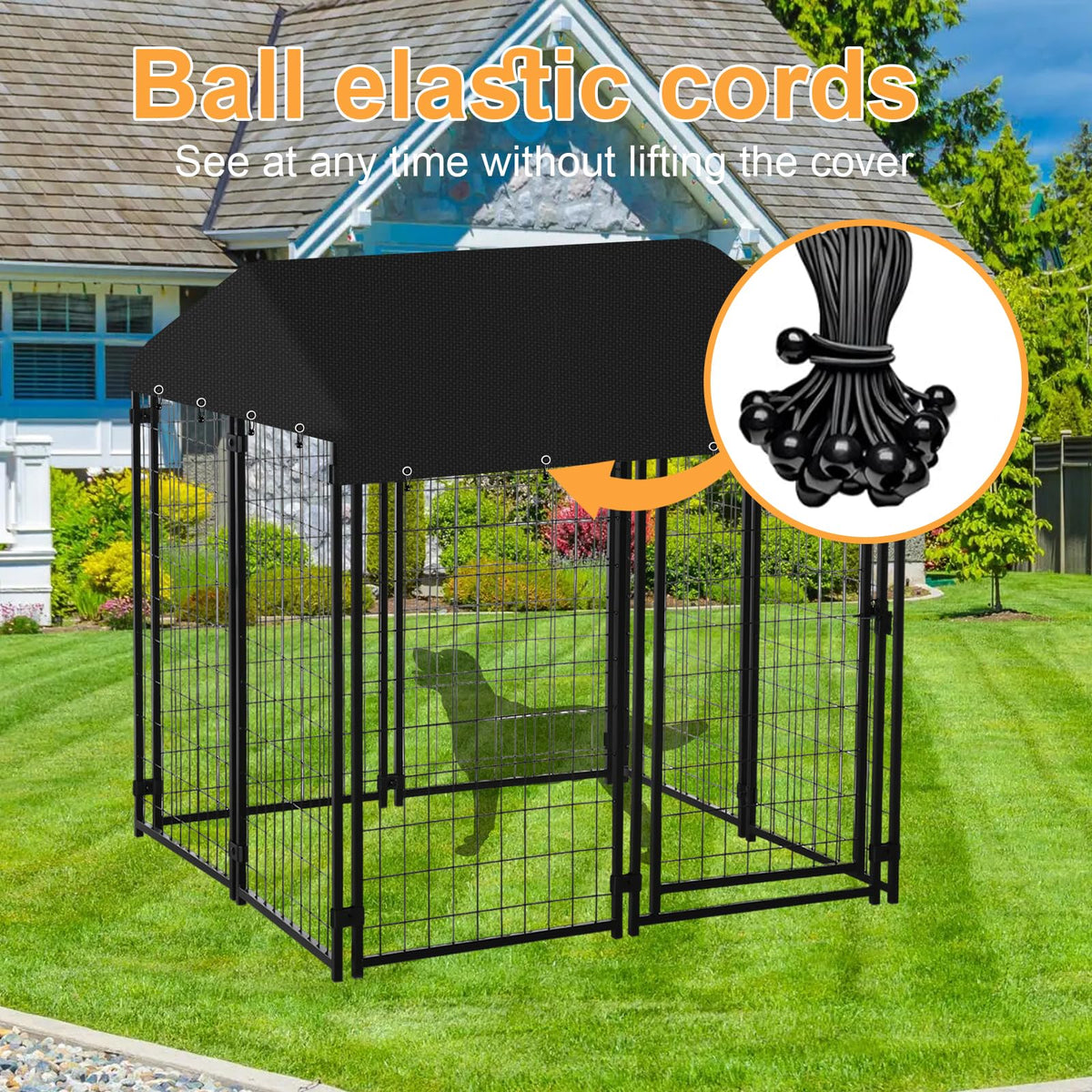 10' x 5' Heavy Duty Waterproof Oxford Cloth Dog Kennel Cover E680
