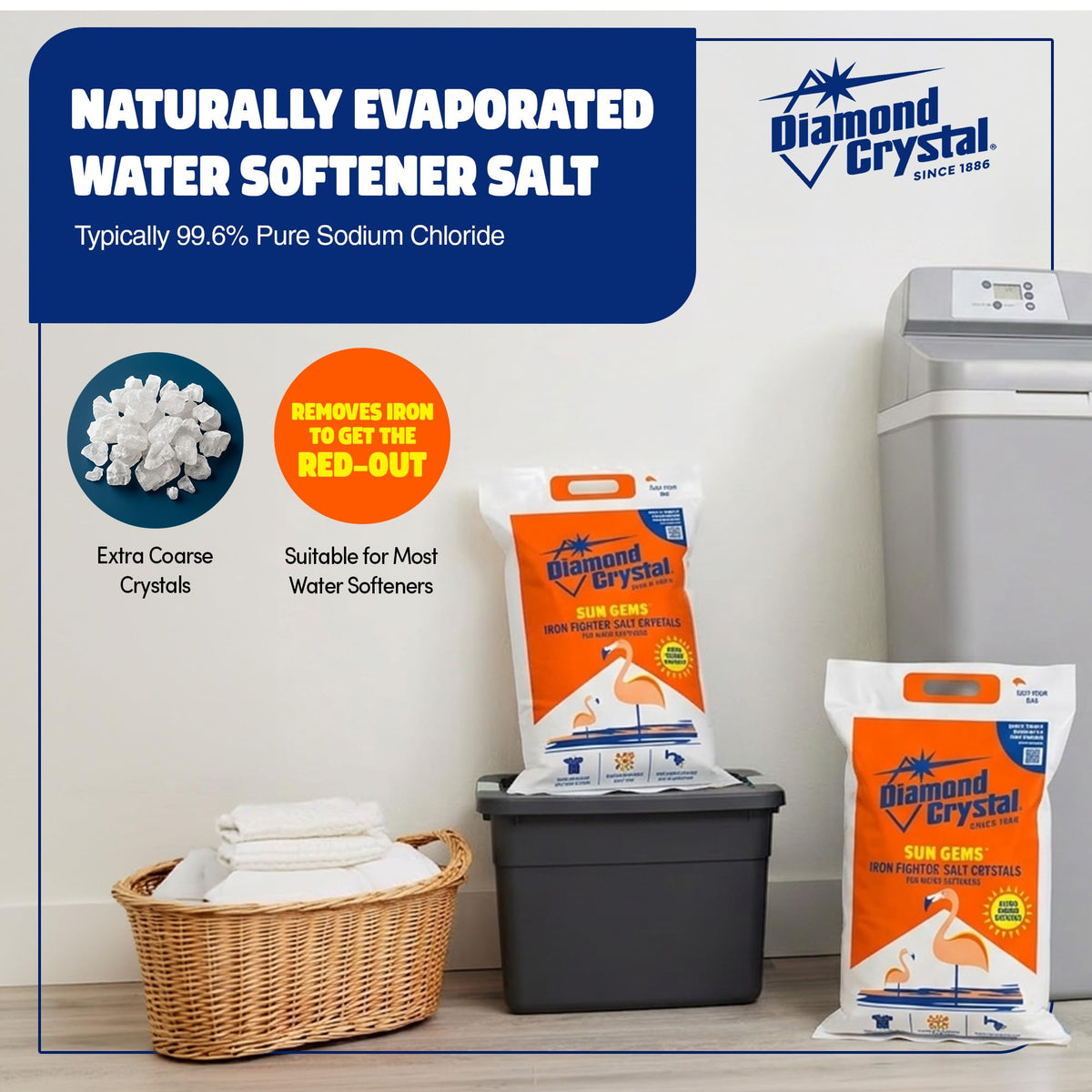 4 Pack Water Softener Salt, 40 Pounds Y98900